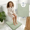 image:imageSmiry Memory Foam Bath Mat 44x24 Extra Soft NonSlip Bathroom Rug Ultra Absorbent Quick Dry Machine Washable Bathroom Mat for Shower Tub amp Floor Decor Navy BlueSage Green