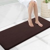image:imageSmiry Memory Foam Bath Mat 44x24 Extra Soft NonSlip Bathroom Rug Ultra Absorbent Quick Dry Machine Washable Bathroom Mat for Shower Tub amp Floor Decor Navy BlueBrown