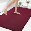 image:imageSmiry Memory Foam Bath Mat 44x24 Extra Soft NonSlip Bathroom Rug Ultra Absorbent Quick Dry Machine Washable Bathroom Mat for Shower Tub amp Floor Decor Navy BlueBurgundy