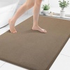 image:imageSmiry Memory Foam Bath Mat 44x24 Extra Soft NonSlip Bathroom Rug Ultra Absorbent Quick Dry Machine Washable Bathroom Mat for Shower Tub amp Floor Decor Navy BlueCamel