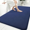 image:imageSmiry Memory Foam Bath Mat 44x24 Extra Soft NonSlip Bathroom Rug Ultra Absorbent Quick Dry Machine Washable Bathroom Mat for Shower Tub amp Floor Decor Navy BlueNavy Blue