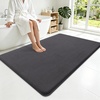 image:imageSmiry Memory Foam Bath Mat 44x24 Extra Soft NonSlip Bathroom Rug Ultra Absorbent Quick Dry Machine Washable Bathroom Mat for Shower Tub amp Floor Decor Navy BlueDary Grey