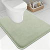 image:imageSmiry Memory Foam Bath Mat 44x24 Extra Soft NonSlip Bathroom Rug Ultra Absorbent Quick Dry Machine Washable Bathroom Mat for Shower Tub amp Floor Decor Navy BlueSage Green