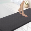 image:imageSmiry Memory Foam Bath Mat 44x24 Extra Soft NonSlip Bathroom Rug Ultra Absorbent Quick Dry Machine Washable Bathroom Mat for Shower Tub amp Floor Decor Navy BlueDary Grey