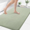 image:imageSmiry Memory Foam Bath Mat 44x24 Extra Soft NonSlip Bathroom Rug Ultra Absorbent Quick Dry Machine Washable Bathroom Mat for Shower Tub amp Floor Decor Navy BlueSage Green