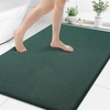 image:imageSmiry Memory Foam Bath Mat 44x24 Extra Soft NonSlip Bathroom Rug Ultra Absorbent Quick Dry Machine Washable Bathroom Mat for Shower Tub amp Floor Decor Navy BlueGreen