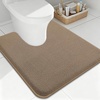 image:imageSmiry Memory Foam Bath Mat 44x24 Extra Soft NonSlip Bathroom Rug Ultra Absorbent Quick Dry Machine Washable Bathroom Mat for Shower Tub amp Floor Decor Navy BlueCamel