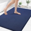 image:imageSmiry Memory Foam Bath Mat 44x24 Extra Soft NonSlip Bathroom Rug Ultra Absorbent Quick Dry Machine Washable Bathroom Mat for Shower Tub amp Floor Decor Navy BlueNavy Blue
