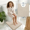 image:imageSmiry Memory Foam Bath Mat 44x24 Extra Soft NonSlip Bathroom Rug Ultra Absorbent Quick Dry Machine Washable Bathroom Mat for Shower Tub amp Floor Decor Navy BlueBeige