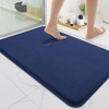 image:imageSmiry Memory Foam Bath Mat 44x24 Extra Soft NonSlip Bathroom Rug Ultra Absorbent Quick Dry Machine Washable Bathroom Mat for Shower Tub amp Floor Decor Navy BlueNavy Blue