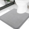 image:imageSmiry Memory Foam Bath Mat 44x24 Extra Soft NonSlip Bathroom Rug Ultra Absorbent Quick Dry Machine Washable Bathroom Mat for Shower Tub amp Floor Decor Navy BlueGrey