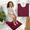image:imageSmiry Memory Foam Bath Mat 44x24 Extra Soft NonSlip Bathroom Rug Ultra Absorbent Quick Dry Machine Washable Bathroom Mat for Shower Tub amp Floor Decor Navy BlueBurgundy