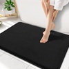 image:imageSmiry Memory Foam Bath Mat 44x24 Extra Soft NonSlip Bathroom Rug Ultra Absorbent Quick Dry Machine Washable Bathroom Mat for Shower Tub amp Floor Decor Navy BlueBlack