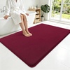 image:imageSmiry Memory Foam Bath Mat 44x24 Extra Soft NonSlip Bathroom Rug Ultra Absorbent Quick Dry Machine Washable Bathroom Mat for Shower Tub amp Floor Decor Navy BlueBurgundy
