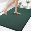 image:imageSmiry Memory Foam Bath Mat 44x24 Extra Soft NonSlip Bathroom Rug Ultra Absorbent Quick Dry Machine Washable Bathroom Mat for Shower Tub amp Floor Decor Navy BlueGreen