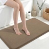 image:imageSmiry Memory Foam Bath Mat 44x24 Extra Soft NonSlip Bathroom Rug Ultra Absorbent Quick Dry Machine Washable Bathroom Mat for Shower Tub amp Floor Decor Navy BlueCamel