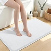 image:imageSmiry Memory Foam Bath Mat 44x24 Extra Soft NonSlip Bathroom Rug Ultra Absorbent Quick Dry Machine Washable Bathroom Mat for Shower Tub amp Floor Decor Navy BlueWhite