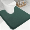 image:imageSmiry Memory Foam Bath Mat 44x24 Extra Soft NonSlip Bathroom Rug Ultra Absorbent Quick Dry Machine Washable Bathroom Mat for Shower Tub amp Floor Decor Navy BlueGreen