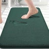 image:imageSmiry Memory Foam Bath Mat 44x24 Extra Soft NonSlip Bathroom Rug Ultra Absorbent Quick Dry Machine Washable Bathroom Mat for Shower Tub amp Floor Decor Navy BlueGreen
