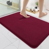 image:imageSmiry Memory Foam Bath Mat 44x24 Extra Soft NonSlip Bathroom Rug Ultra Absorbent Quick Dry Machine Washable Bathroom Mat for Shower Tub amp Floor Decor Navy BlueBurgundy