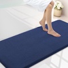 image:imageSmiry Memory Foam Bath Mat 44x24 Extra Soft NonSlip Bathroom Rug Ultra Absorbent Quick Dry Machine Washable Bathroom Mat for Shower Tub amp Floor Decor Navy BlueNavy Blue