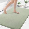 image:imageSmiry Memory Foam Bath Mat 44x24 Extra Soft NonSlip Bathroom Rug Ultra Absorbent Quick Dry Machine Washable Bathroom Mat for Shower Tub amp Floor Decor Navy BlueSage Green