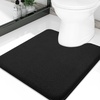 image:imageSmiry Memory Foam Bath Mat 44x24 Extra Soft NonSlip Bathroom Rug Ultra Absorbent Quick Dry Machine Washable Bathroom Mat for Shower Tub amp Floor Decor Navy BlueBlack