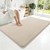 image:imageSmiry Memory Foam Bath Mat 44x24 Extra Soft NonSlip Bathroom Rug Ultra Absorbent Quick Dry Machine Washable Bathroom Mat for Shower Tub amp Floor Decor Navy BlueBeige