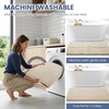 image:imageSmiry Memory Foam Bath Mat 44x24 Extra Soft NonSlip Bathroom Rug Ultra Absorbent Quick Dry Machine Washable Bathroom Mat for Shower Tub amp Floor Decor Navy BlueBeige