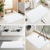image:imageSmiry Memory Foam Bath Mat 44x24 Extra Soft NonSlip Bathroom Rug Ultra Absorbent Quick Dry Machine Washable Bathroom Mat for Shower Tub amp Floor Decor Navy BlueWhite