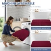 image:imageSmiry Memory Foam Bath Mat 44x24 Extra Soft NonSlip Bathroom Rug Ultra Absorbent Quick Dry Machine Washable Bathroom Mat for Shower Tub amp Floor Decor Navy BlueBurgundy