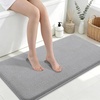image:imageSmiry Memory Foam Bath Mat 44x24 Extra Soft NonSlip Bathroom Rug Ultra Absorbent Quick Dry Machine Washable Bathroom Mat for Shower Tub amp Floor Decor Navy BlueGrey