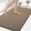image:imageSmiry Memory Foam Bath Mat 44x24 Extra Soft NonSlip Bathroom Rug Ultra Absorbent Quick Dry Machine Washable Bathroom Mat for Shower Tub amp Floor Decor Navy BlueCamel