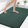 image:imageSmiry Memory Foam Bath Mat 44x24 Extra Soft NonSlip Bathroom Rug Ultra Absorbent Quick Dry Machine Washable Bathroom Mat for Shower Tub amp Floor Decor Navy BlueGreen