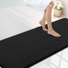 image:imageSmiry Memory Foam Bath Mat 44x24 Extra Soft NonSlip Bathroom Rug Ultra Absorbent Quick Dry Machine Washable Bathroom Mat for Shower Tub amp Floor Decor Navy BlueBlack