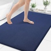image:imageSmiry Memory Foam Bath Mat 44x24 Extra Soft NonSlip Bathroom Rug Ultra Absorbent Quick Dry Machine Washable Bathroom Mat for Shower Tub amp Floor Decor Navy BlueNavy Blue