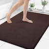 image:imageSmiry Memory Foam Bath Mat 44x24 Extra Soft NonSlip Bathroom Rug Ultra Absorbent Quick Dry Machine Washable Bathroom Mat for Shower Tub amp Floor Decor Navy BlueBrown