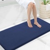 image:imageSmiry Memory Foam Bath Mat 44x24 Extra Soft NonSlip Bathroom Rug Ultra Absorbent Quick Dry Machine Washable Bathroom Mat for Shower Tub amp Floor Decor Navy BlueNavy Blue
