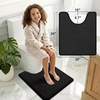 image:imageSmiry Memory Foam Bath Mat 44x24 Extra Soft NonSlip Bathroom Rug Ultra Absorbent Quick Dry Machine Washable Bathroom Mat for Shower Tub amp Floor Decor Navy BlueBlack
