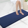 image:imageSmiry Memory Foam Bath Mat 44x24 Extra Soft NonSlip Bathroom Rug Ultra Absorbent Quick Dry Machine Washable Bathroom Mat for Shower Tub amp Floor Decor Navy BlueNavy Blue