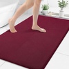 image:imageSmiry Memory Foam Bath Mat 44x24 Extra Soft NonSlip Bathroom Rug Ultra Absorbent Quick Dry Machine Washable Bathroom Mat for Shower Tub amp Floor Decor Navy BlueBurgundy