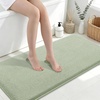 image:imageSmiry Memory Foam Bath Mat 44x24 Extra Soft NonSlip Bathroom Rug Ultra Absorbent Quick Dry Machine Washable Bathroom Mat for Shower Tub amp Floor Decor Navy BlueSage Green