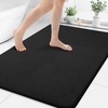 image:imageSmiry Memory Foam Bath Mat 44x24 Extra Soft NonSlip Bathroom Rug Ultra Absorbent Quick Dry Machine Washable Bathroom Mat for Shower Tub amp Floor Decor Navy BlueBlack