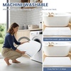 image:imageSmiry Memory Foam Bath Mat 44x24 Extra Soft NonSlip Bathroom Rug Ultra Absorbent Quick Dry Machine Washable Bathroom Mat for Shower Tub amp Floor Decor Navy BlueWhite
