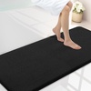 image:imageSmiry Memory Foam Bath Mat 44x24 Extra Soft NonSlip Bathroom Rug Ultra Absorbent Quick Dry Machine Washable Bathroom Mat for Shower Tub amp Floor Decor Navy BlueBlack