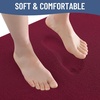 image:imageSmiry Memory Foam Bath Mat 44x24 Extra Soft NonSlip Bathroom Rug Ultra Absorbent Quick Dry Machine Washable Bathroom Mat for Shower Tub amp Floor Decor Navy BlueBurgundy
