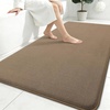 image:imageSmiry Memory Foam Bath Mat 44x24 Extra Soft NonSlip Bathroom Rug Ultra Absorbent Quick Dry Machine Washable Bathroom Mat for Shower Tub amp Floor Decor Navy BlueCamel
