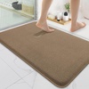 image:imageSmiry Memory Foam Bath Mat 44x24 Extra Soft NonSlip Bathroom Rug Ultra Absorbent Quick Dry Machine Washable Bathroom Mat for Shower Tub amp Floor Decor Navy BlueCamel