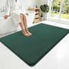 image:imageSmiry Memory Foam Bath Mat 44x24 Extra Soft NonSlip Bathroom Rug Ultra Absorbent Quick Dry Machine Washable Bathroom Mat for Shower Tub amp Floor Decor Navy BlueGreen