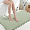 image:imageSmiry Memory Foam Bath Mat 44x24 Extra Soft NonSlip Bathroom Rug Ultra Absorbent Quick Dry Machine Washable Bathroom Mat for Shower Tub amp Floor Decor Navy BlueSage Green